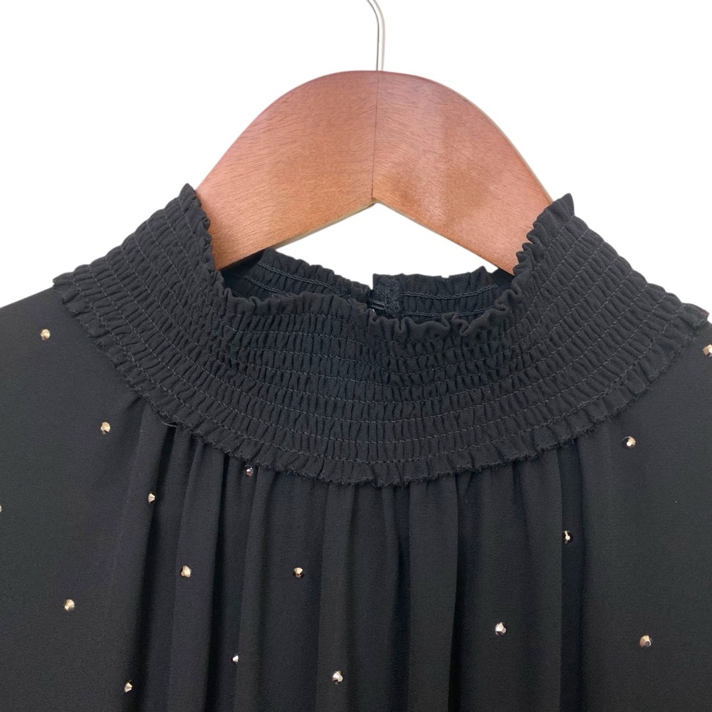 White House Black Market Black Long Sleeve Dress Sz Small - Picture 5 of 12